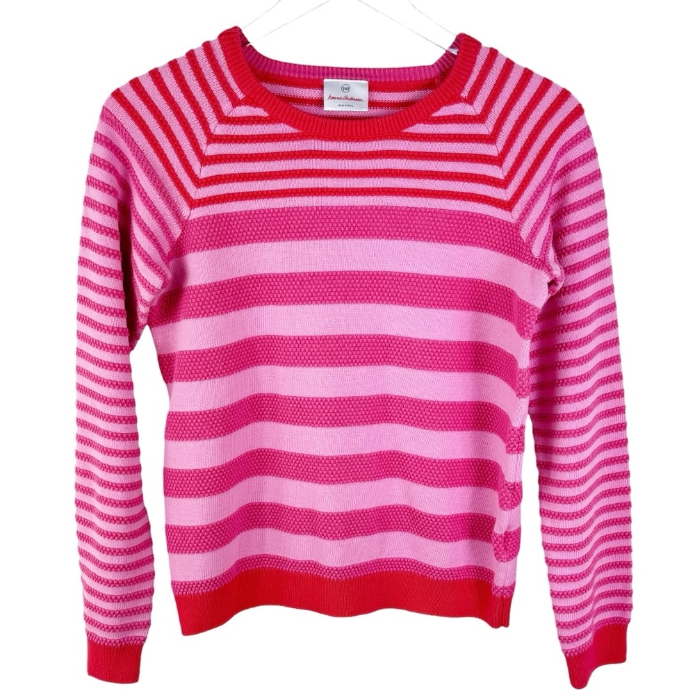 Hanna Andersson Girls Size 14-16 Pink on Pink Striped Sweater